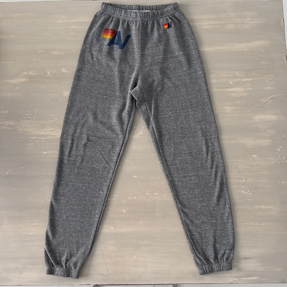 Women’s Aviator Nation Logo Sweatpants Heather Grey S